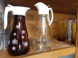 Vintage syrup bottles