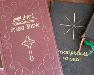 Catholic missals, bibles, books