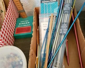 knitting and crochet needles