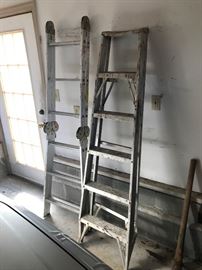 Work Ladder $ 62.00, Step Ladder (leg bent) $ 20.00