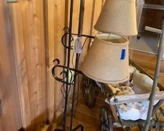 #6 (2) floor lamps metal $75 ea. $150.00