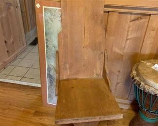 #22 handmade wood high back chair $40.00