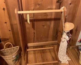 #24 handmade small quilt rack wood $30.00