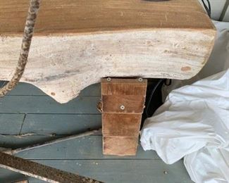 #30 handmade 1/2 log bench 6 foot HEAVY you move $120