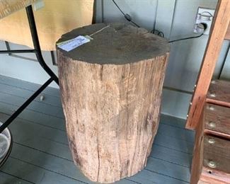 #34 (2) log end tables solid wood 100.00 ea.