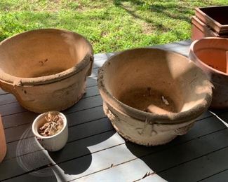 #47 (2) concrete pots 20 ea $40.00