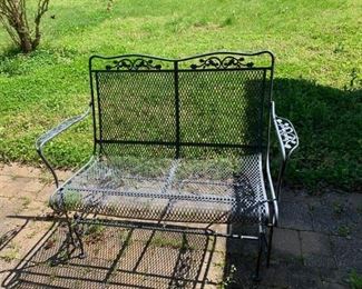 #45 4 foot wrought iron glider $75.00