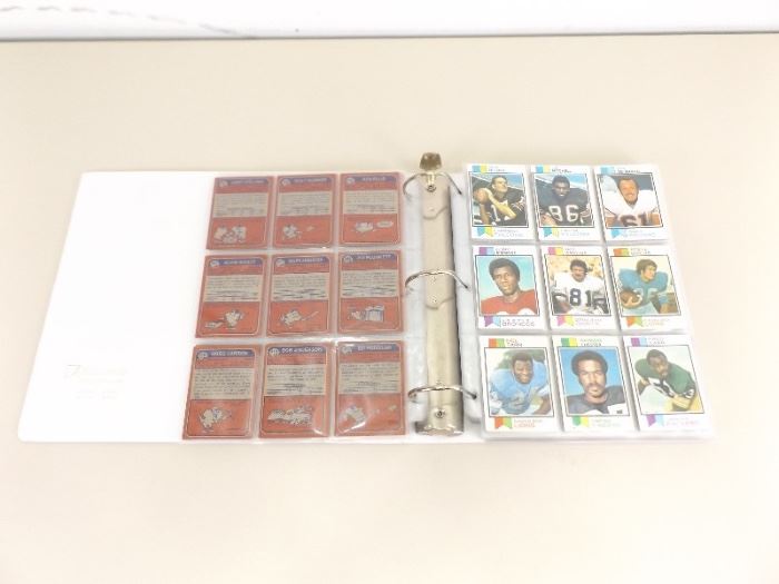 Binder of 237 Topps 1970's Football Cards
