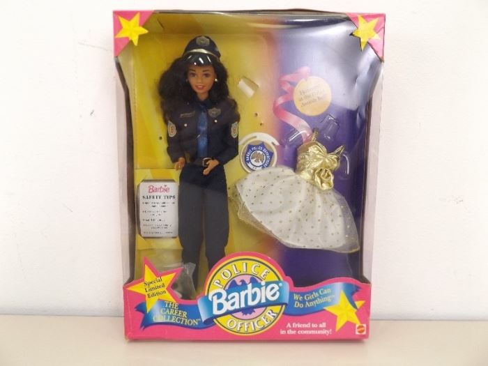 RARE Police Officer Brown Skin Barbie

