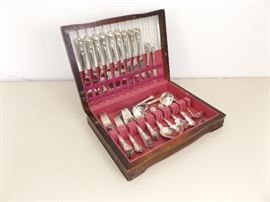 44 Piece Sterling Silver Gorham Chantilly Flatware Set