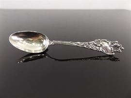 Antique .925 Sterling Silver Albion Illinois Souvenir Spoon
