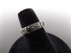 .925 Sterling Silver Art Nouveau Ring Size 6