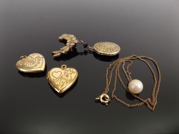 Collection of Antique Gold Filled Lockets
