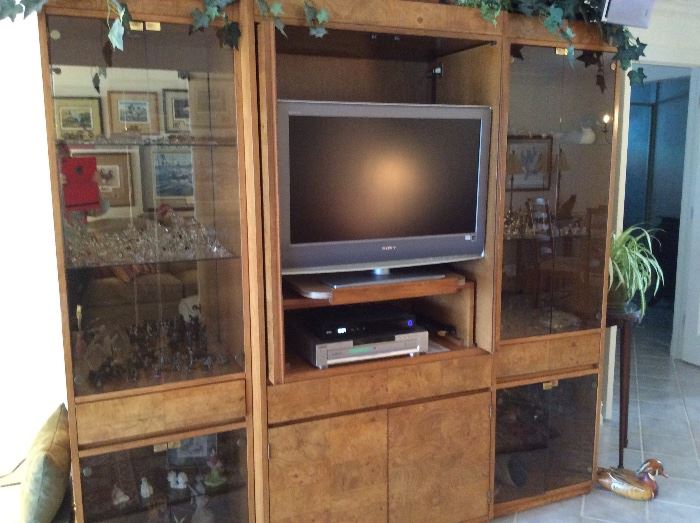 Burled entertainment center from Matter Brothers
