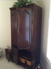 Armoire/entertainment with baskets