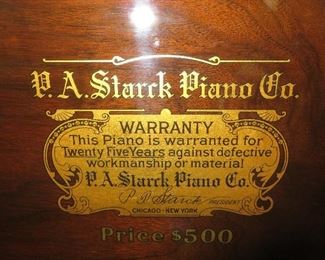 P.A.  STARCK UPRIGHT PIANO