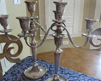 SILVERPLATED CANDELABRA (Pair)
