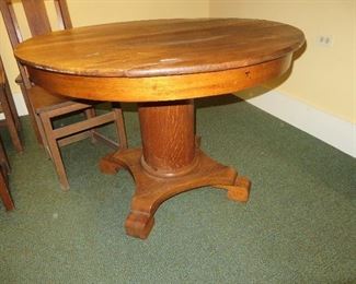 Oak Round Table
