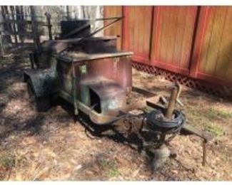 Garlock Hot Tar Kettle with Tar Carrier/ Wheelbarrow
