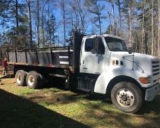 1999 Sterling Diesel Dump Truck  w/ Hydraulic 21 Ft. Scissor Lift Bed
