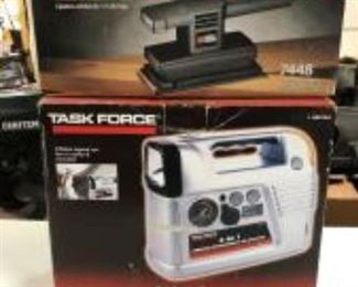  Black and Decker 1/3 Sheet Finishing Sander and Task Force 4 in 1 Cordless Recharger Air Inflator 