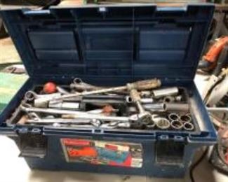 Rubbermaid Tool Box with Assorted Tools