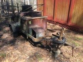 Garlock Hot Tar Kettle with Tar Carrier/ Wheelbarrow
