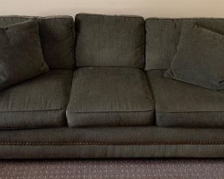 29. Cerrito Furniture Inclusturies Chenille Sleeper Sofa w/ Nailhead Detail (85" x 36" x 35") 