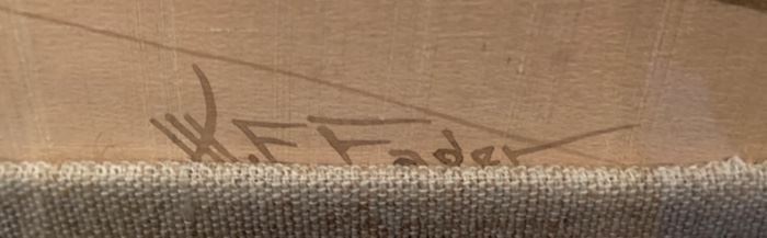 87. Pair of Vintage Asian Artwork Signed WE Fader (19" x 23")