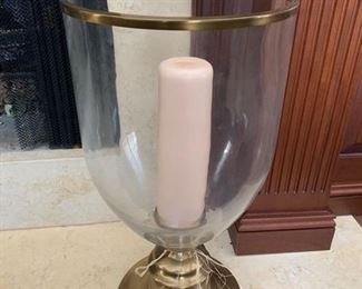 8. Brass and Glass Hurricane (22" x 11")