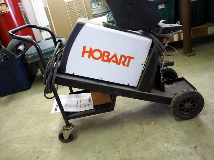 Hobart Mig Wire Welder, Handler #175 Includes H-10 Gun, 220 Plug, Welding Helmet, Cart, Pressure Gages And Owners Manual