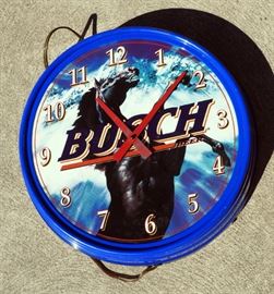 Electric 18" Bush Beer Wall Clock