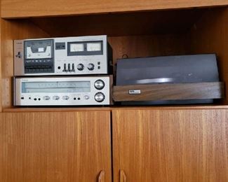 Tape deck, receiver, turn table