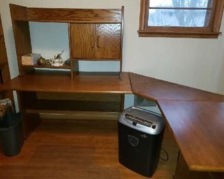 Solid oak, home office desk.