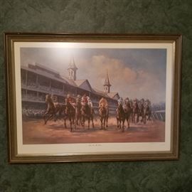 1974 Kentucky Derby print "Run For The Roses" by Tony Oswald