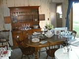 Kitchen hutch and maple table and chairs