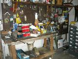 Assorted hand tools and hardware