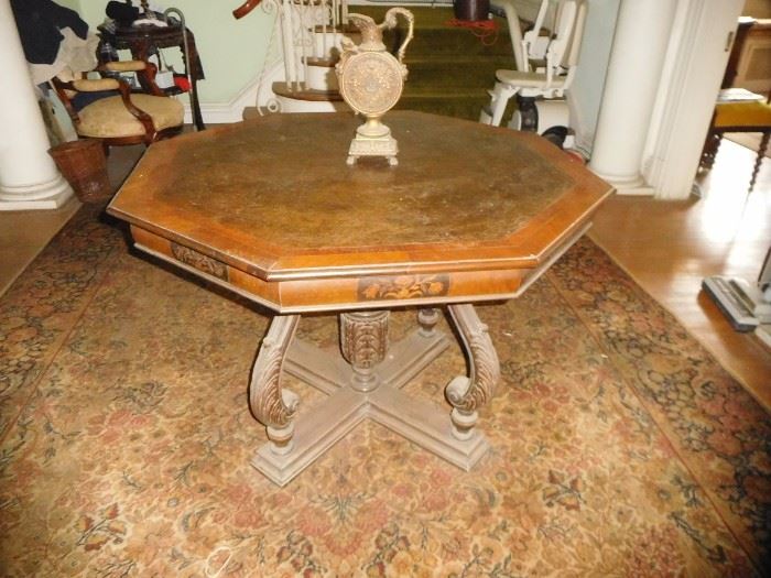 entry hall table with some inlay