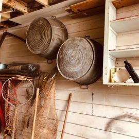 Galvanized metal wash tubs