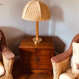 vintage album storage table