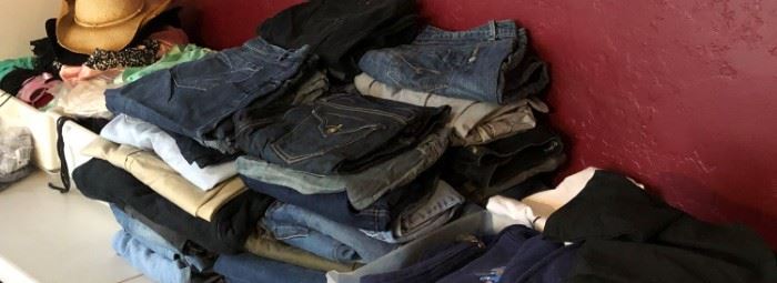 Jeans, Slacks, Top, Coats, and more 