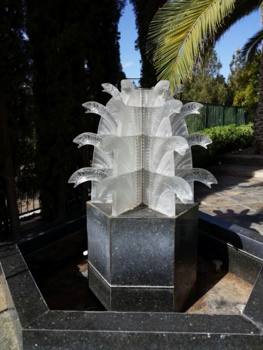 Lalique Water Fall.  One of three in the world.  Original cost:  $300,000.00. 