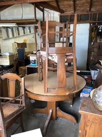 Antique table & chairs