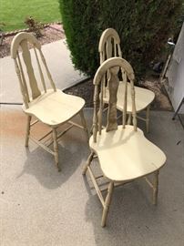 4 antique kitchen chairs