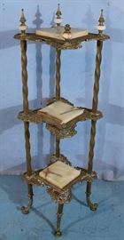 332a  Brass and onyx etagere, 46 in. T, 14 in. W.