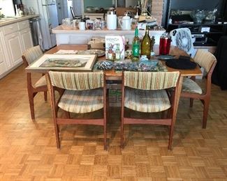 MCM dining room set with 4 chairs