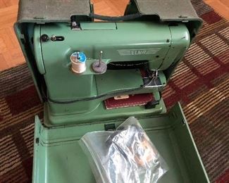 Vintage Elba sewing machine with case