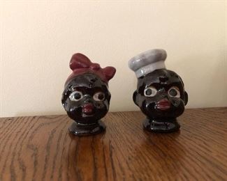 Black Americana salt and pepper shakers