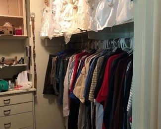 Men clothes and bride dolls