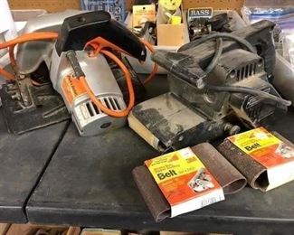 B&D skill saw, Belt sander and new belts